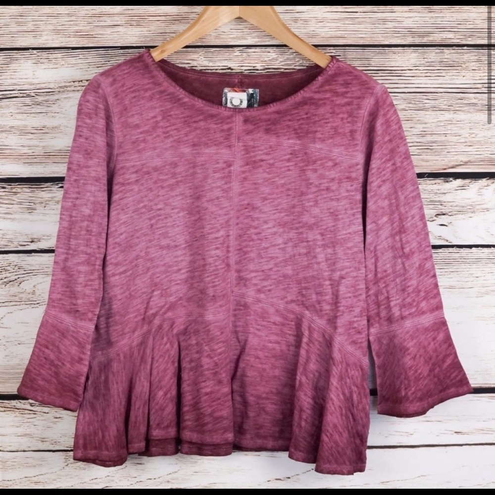 Anthropologie Akron + Kin Peplum Top